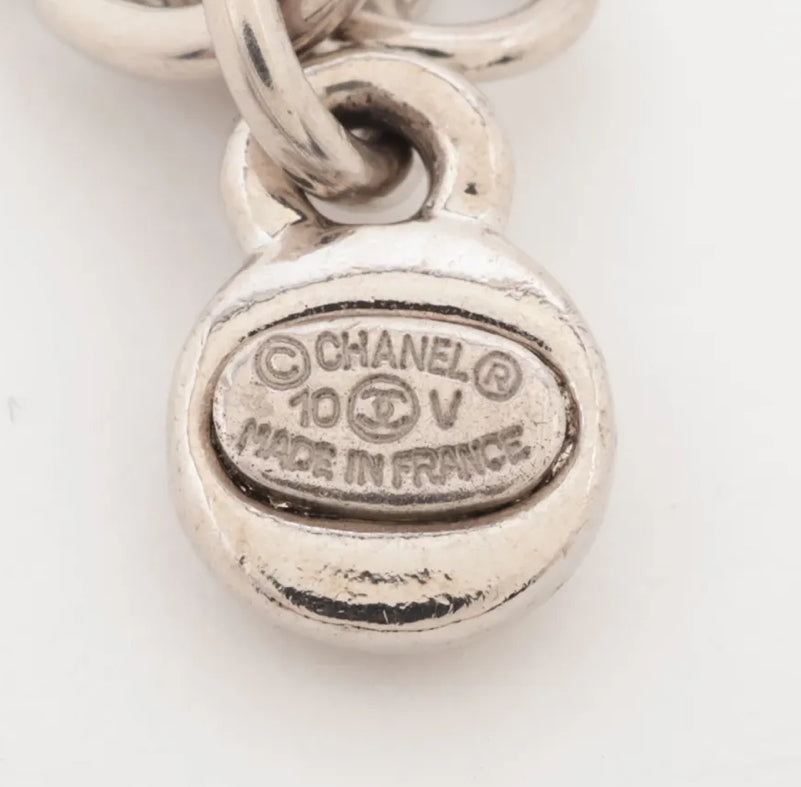 Chanel 2010 CC Rhinestone Pendant Necklace