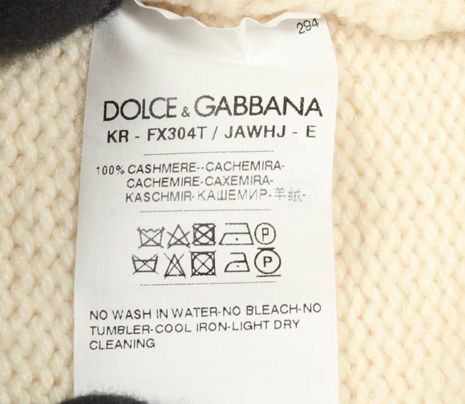 Dolce & Gabbana D&G style intarsia cashmere sweater