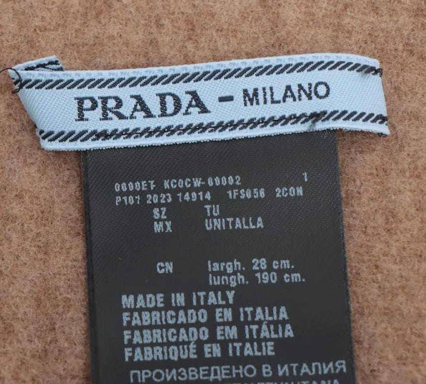 Prada Symbole Double Wool/Cashmere Scarf