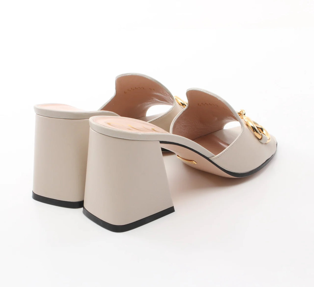 Gucci Horsebit Mule Sandal White