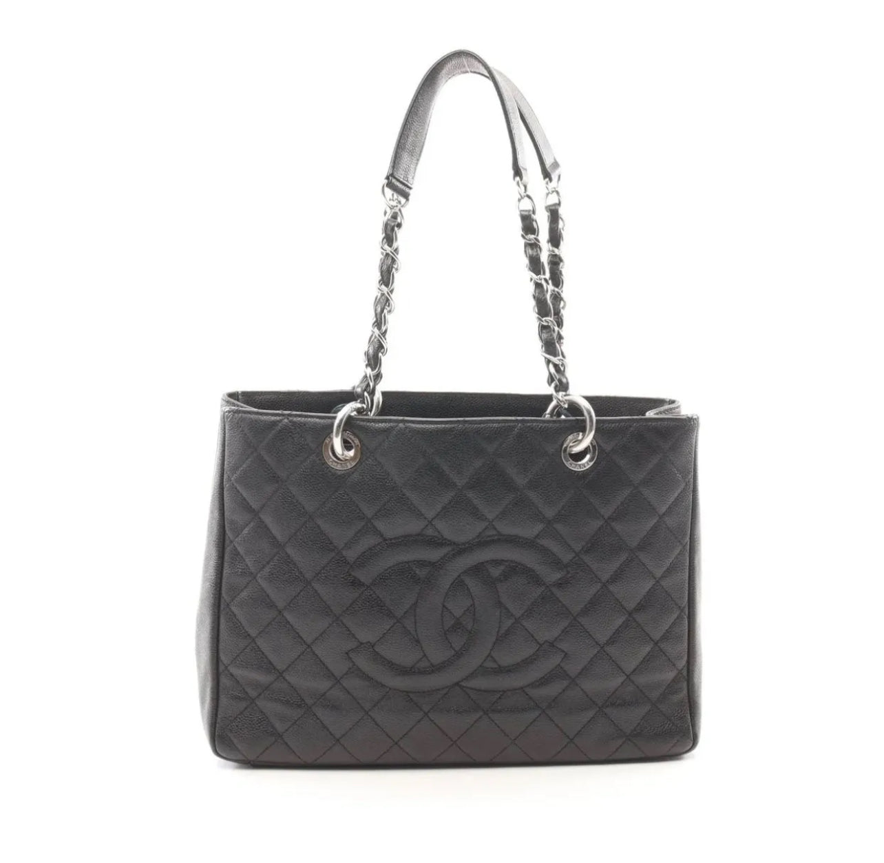 Chanel Grand Shopping Tote Quilted Caviar Black