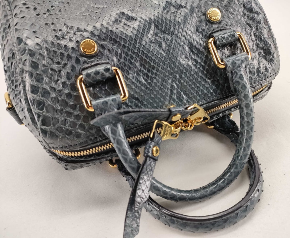 Louis Vuitton Bleu Python Speedy Bandoulière 20