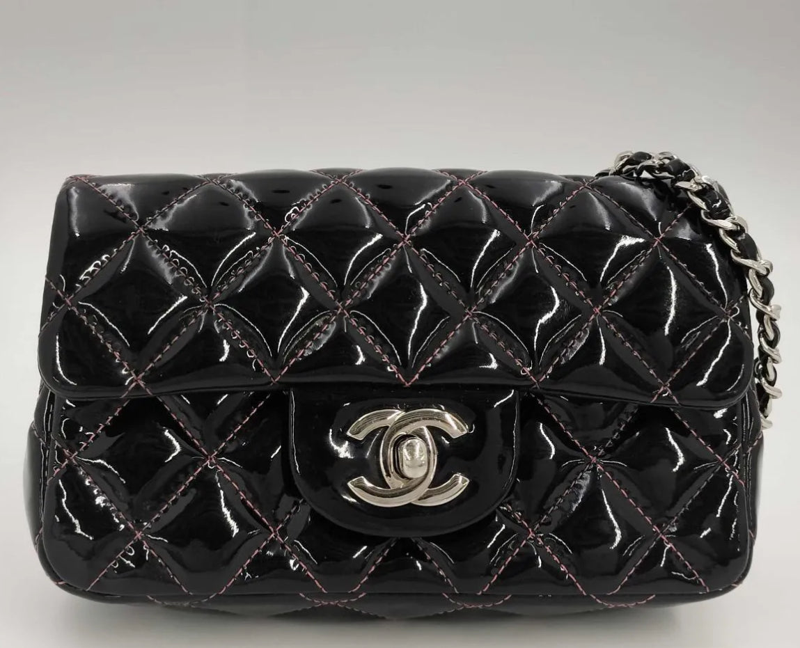 Chanel Mini Timeless Classic Patent Flap