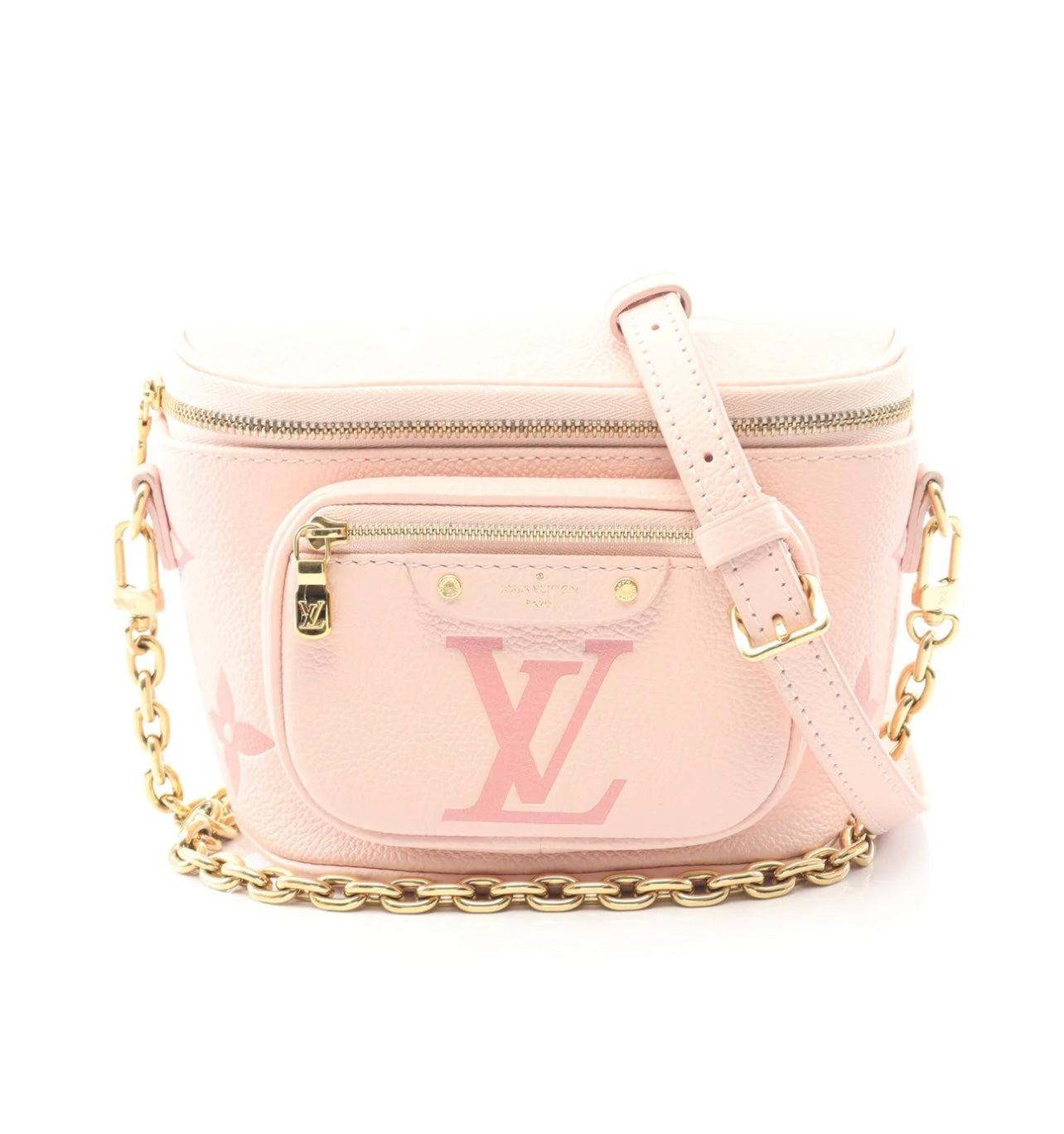 Louis Vuitton Monogram Empreinte Giant Mini Bumbag gradient pink