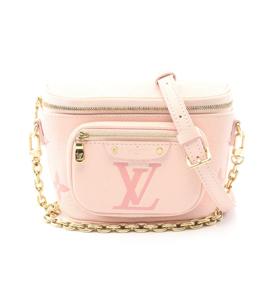 Louis Vuitton Monogram Empreinte Giant Mini Bumbag gradient pink