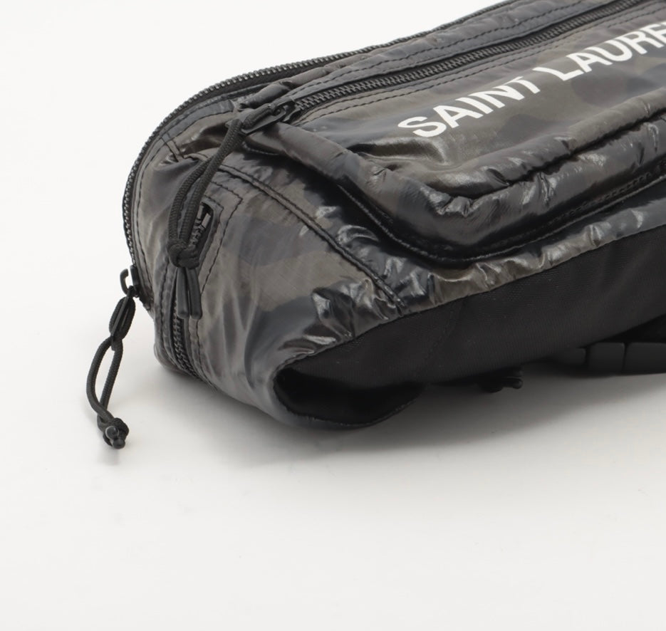 Saint Laurent Nylon Logo Nuxx Body Belt Bag Camo