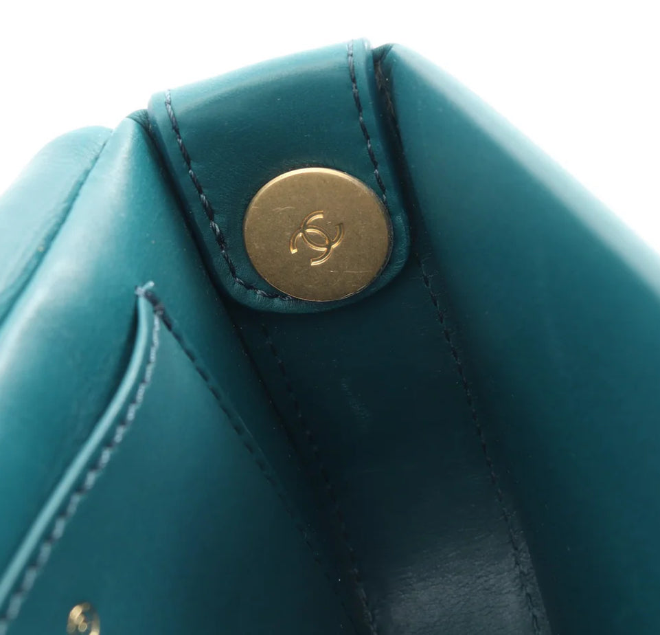 Chanel Nailed CC Full Flap Bag Quilted Calfskin Mini