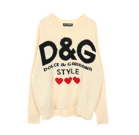 Dolce & Gabbana D&G style intarsia cashmere sweater