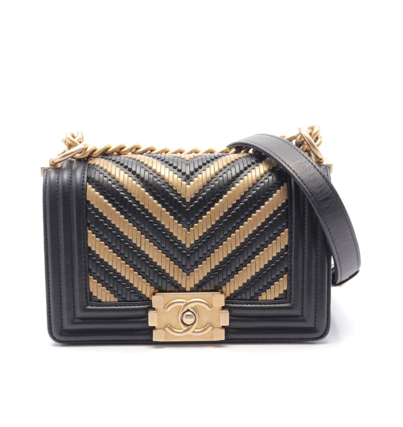 Chanel Boy Bag Small Braid Chevron