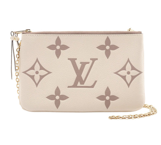 Louis Vuitton Monogram Giant Empreinte Double Zip Pochette