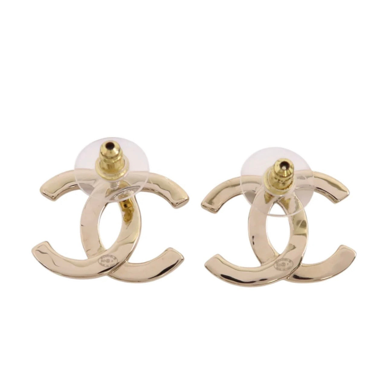 Chanel Crystal CC Gold Earrings