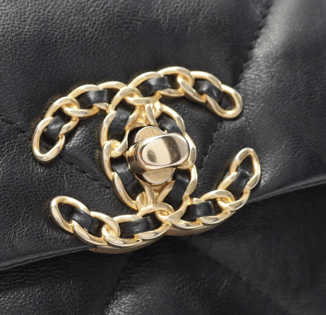 CHANEL Quilted Lambskin Leather Chanel 19 Large Flap Bag