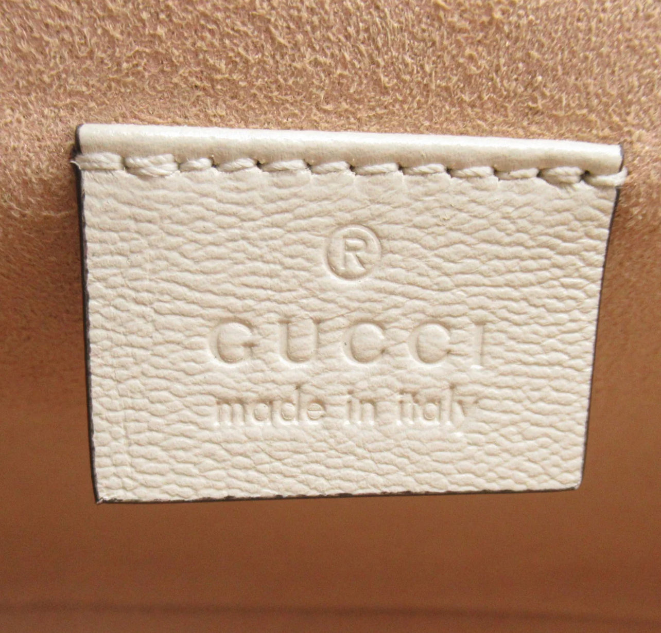 Gucci GG Supreme Monogram Mini Padlock Flap Pocket Shoulder Bag Beige Mystic White Sun Oil