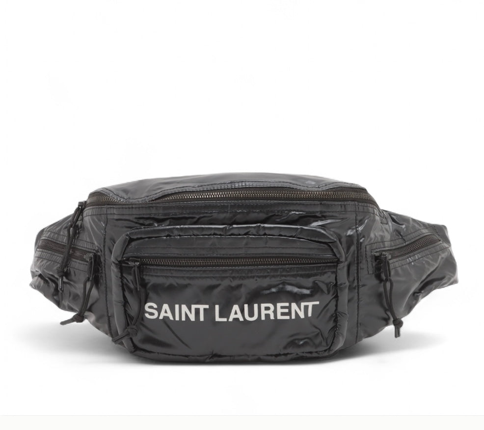 Saint Laurent Nylon Logo Nuxx Body Belt Bag Black