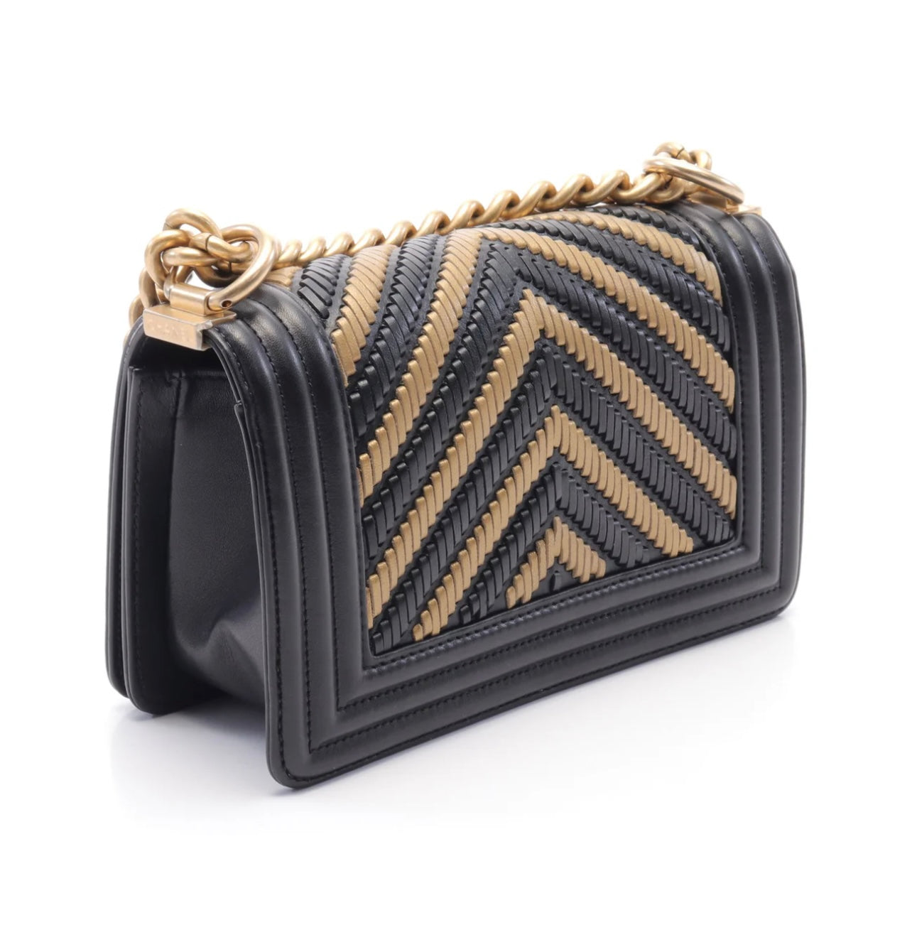 Chanel Boy Bag Small Braid Chevron