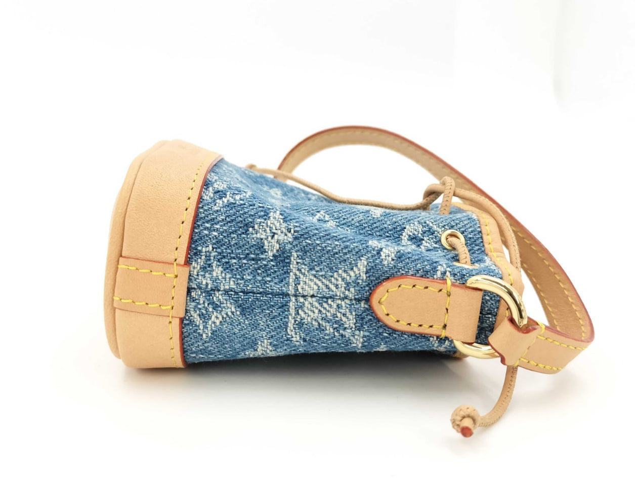 Louis Vuitton Micro Noé Bag Charm in Monogram Denim Blue