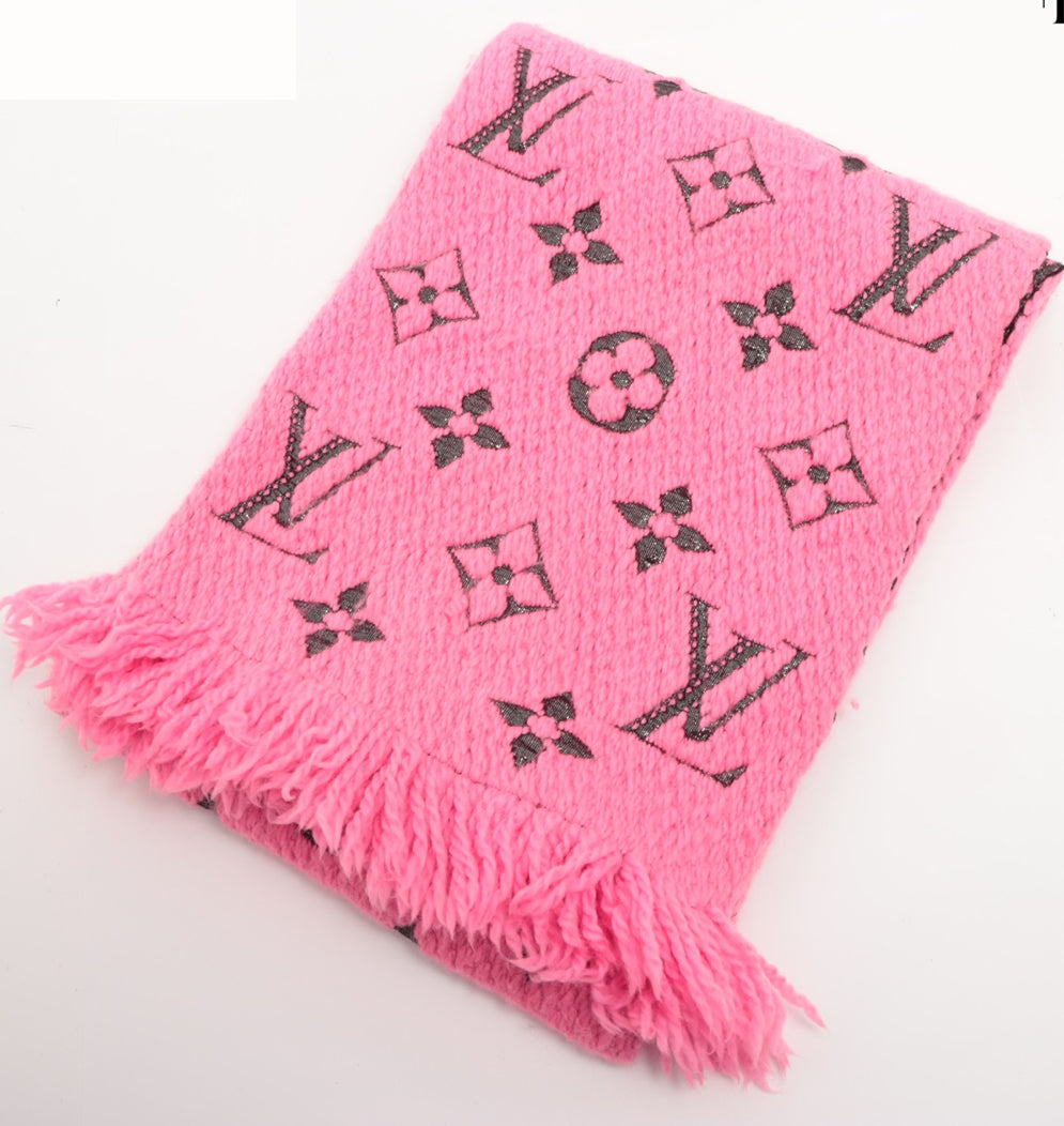 Louis Vuitton LogoMania Scarf Hot Pink