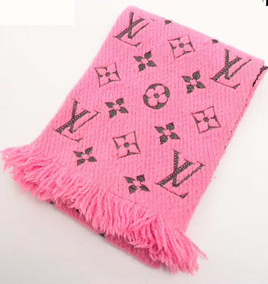 Louis Vuitton LogoMania Scarf Hot Pink