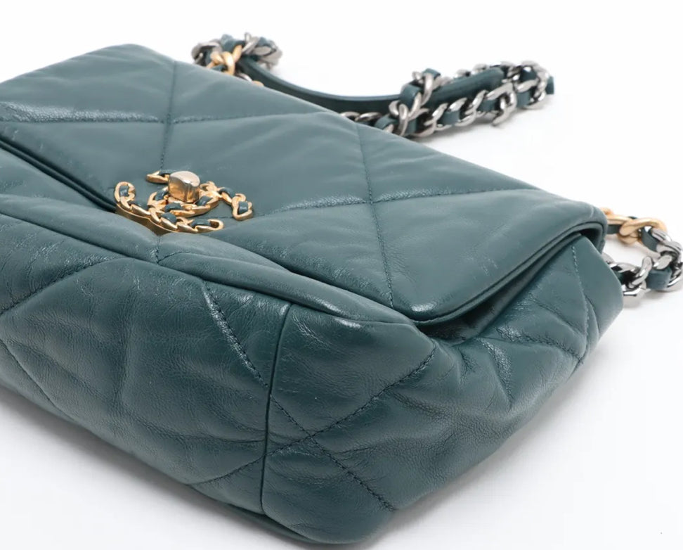 Chanel 19 Medium Flap Dark Green