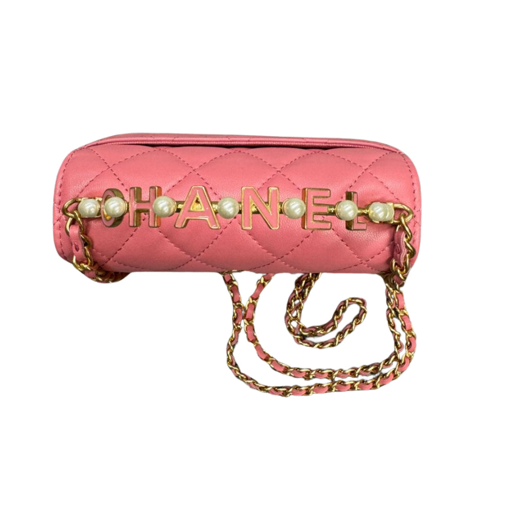 Chanel Trendy Mini Pearl Logo Top Handle