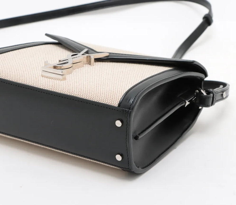 Saint Laurent Cassandra Top Handle Canvas/Calfskin