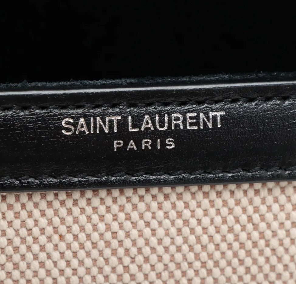 Saint Laurent Cassandra Top Handle Canvas/Calfskin