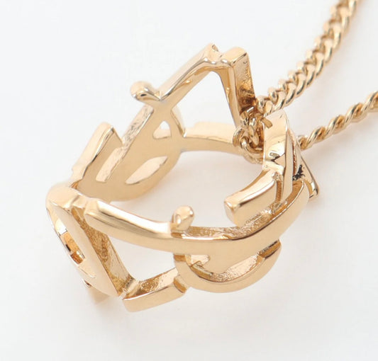 Saint Laurent Cassandre Necklace Gold