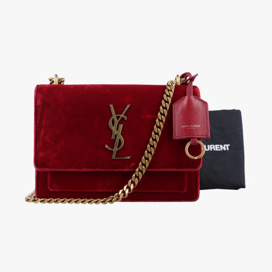 Saint Laurent Sunset Velvet Red