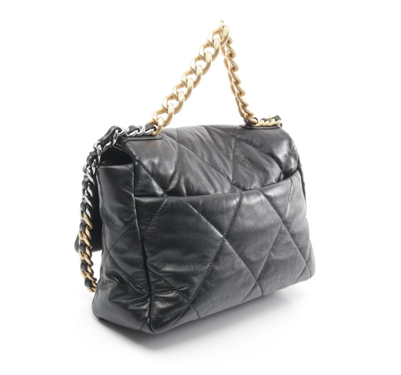 CHANEL Quilted Lambskin Leather Chanel 19 Large Flap Bag
