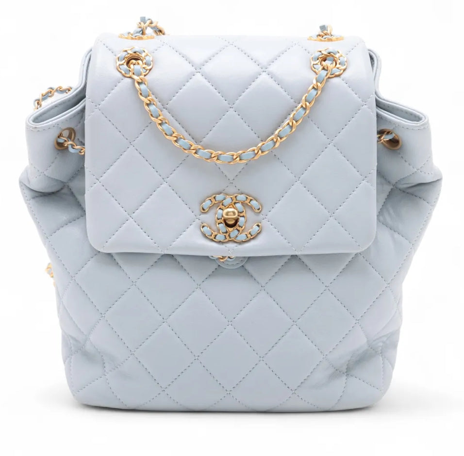 Chanel 19 Infinty Backpack Blue