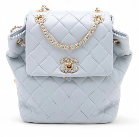 Chanel 19 Infinty Backpack Blue