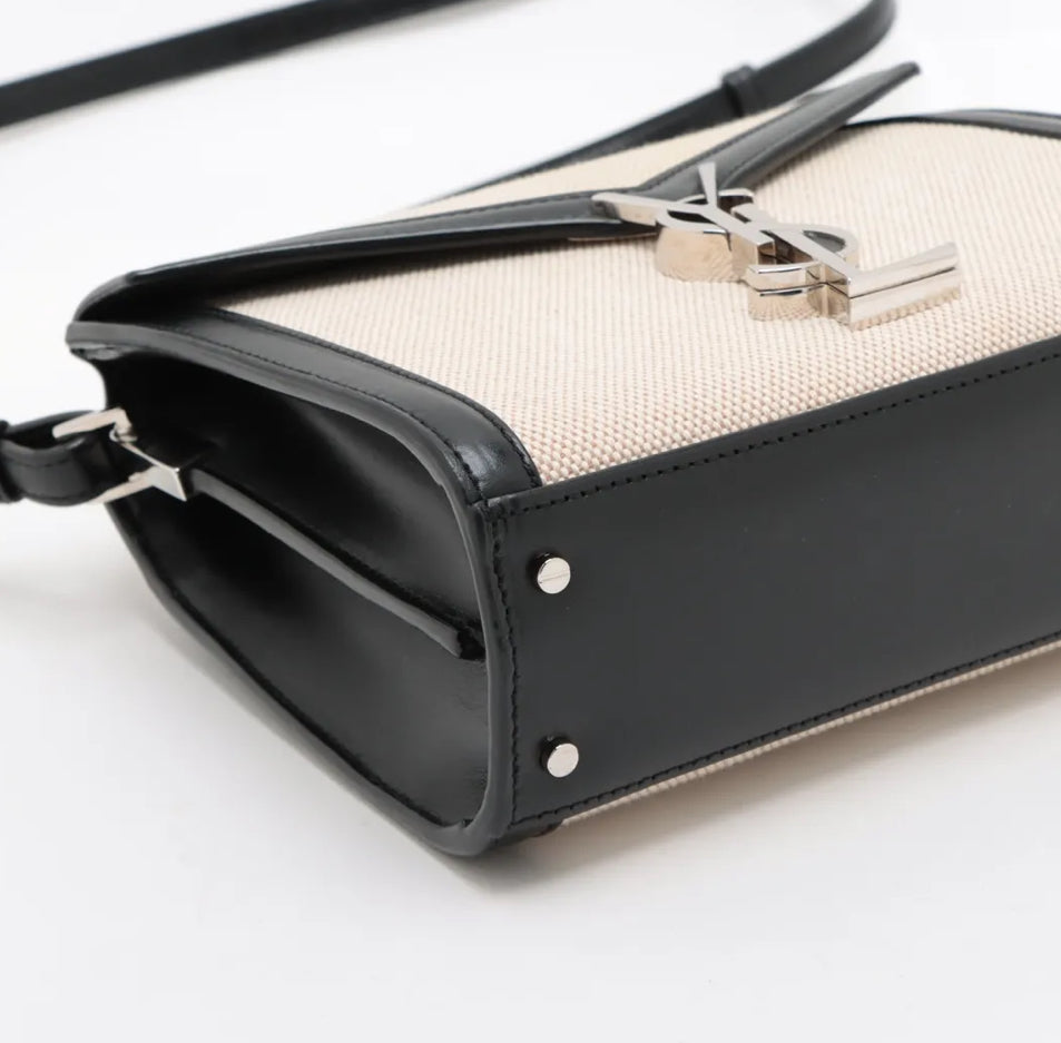Saint Laurent Cassandra Top Handle Canvas/Calfskin