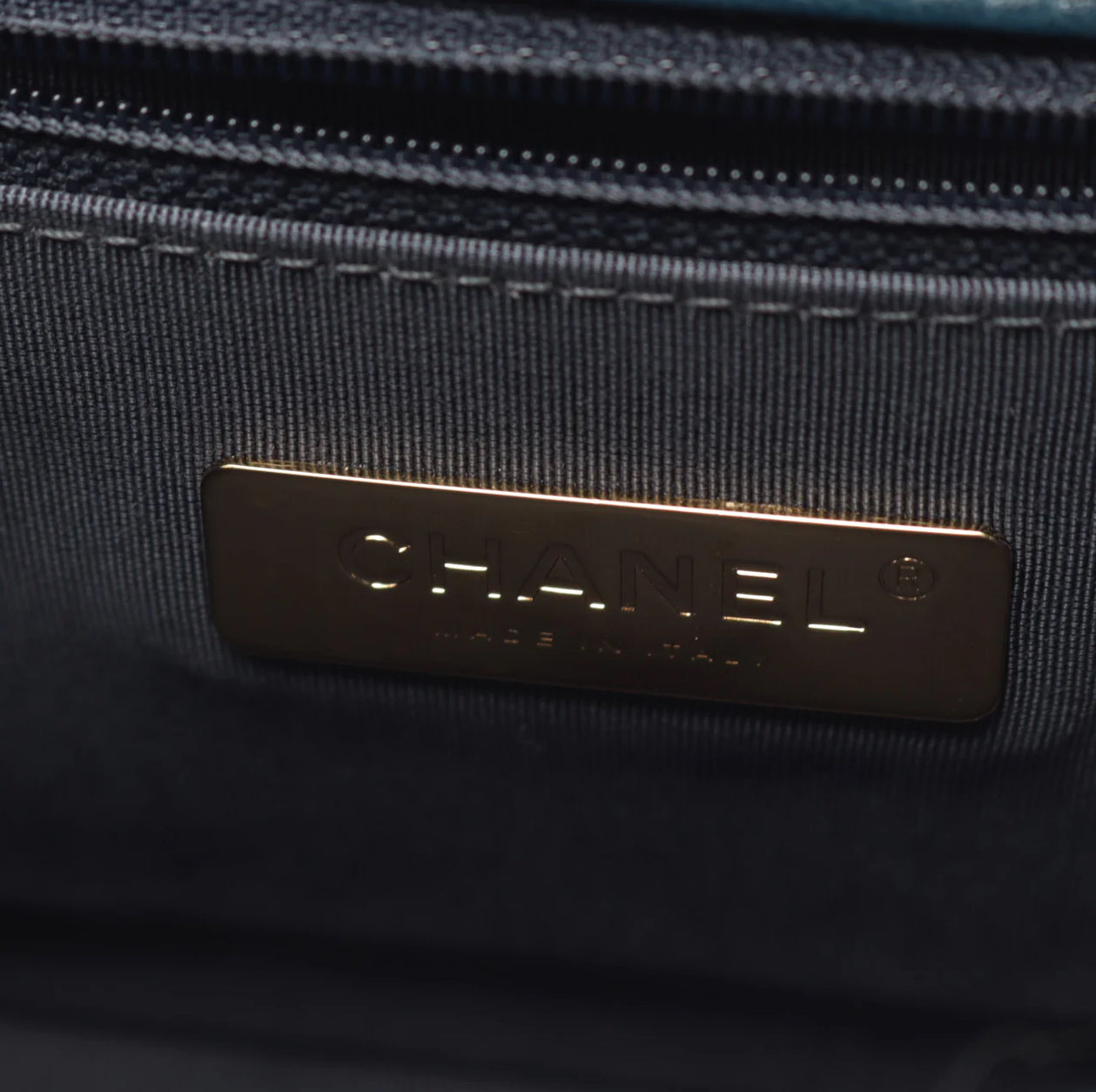 Chanel 19 Infinity Chain Top Handle Blue\Green