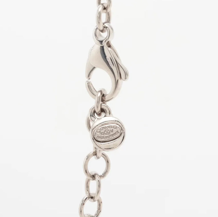 Chanel 2010 CC Rhinestone Pendant Necklace