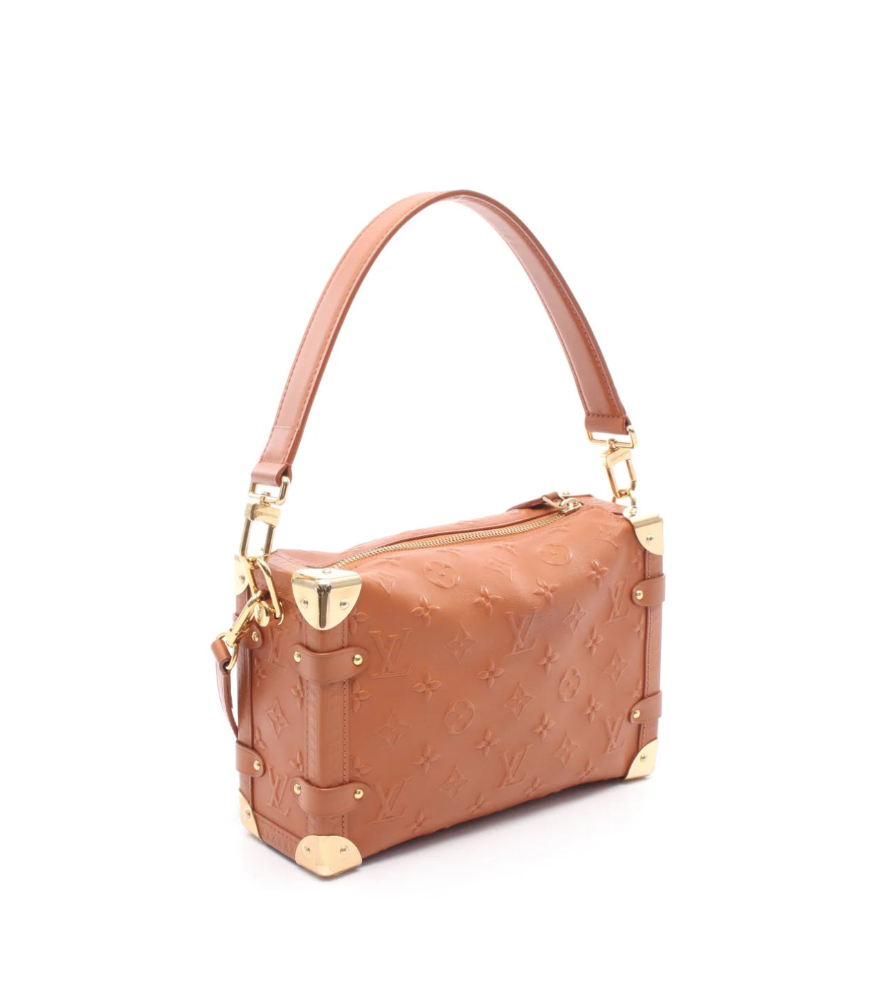 Louis Vuitton Side Trunk Handbag Monogram Leather PM