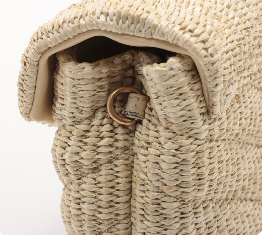 Saint Laurent Raffia Monogram Lou Lou