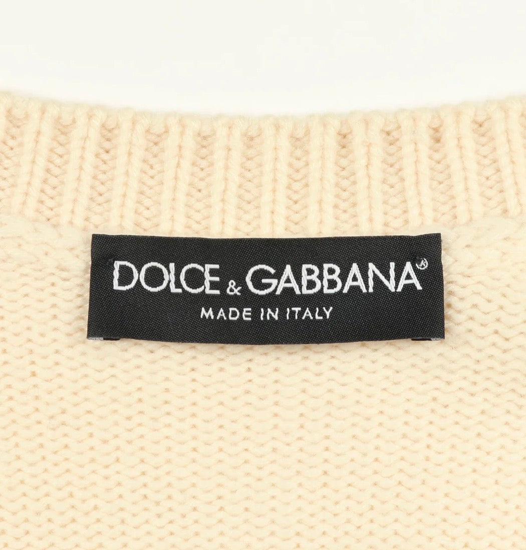 Dolce & Gabbana D&G style intarsia cashmere sweater