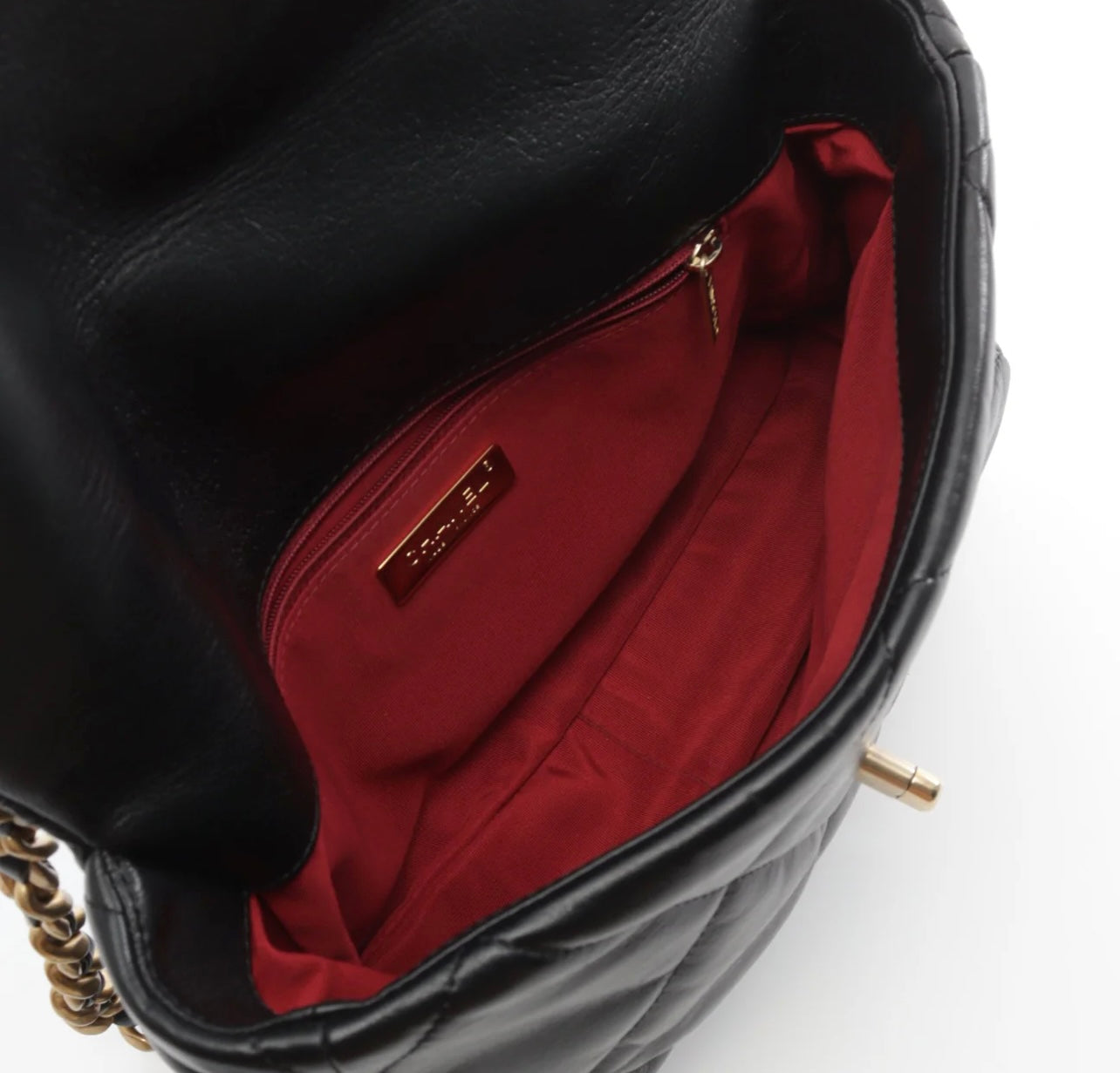 CHANEL Quilted Lambskin Leather Chanel 19 Large Flap Bag