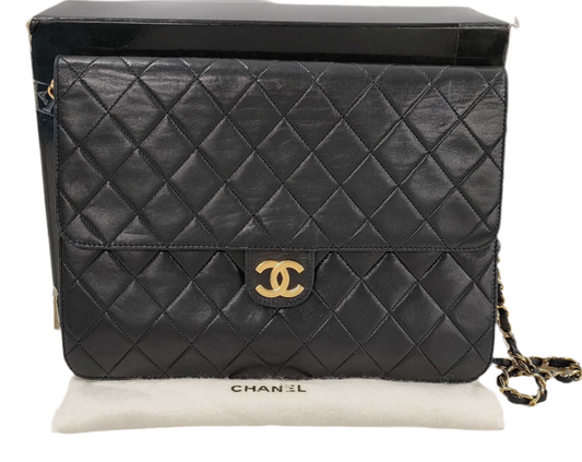 Chanel Lambskin Quilted Square Flap