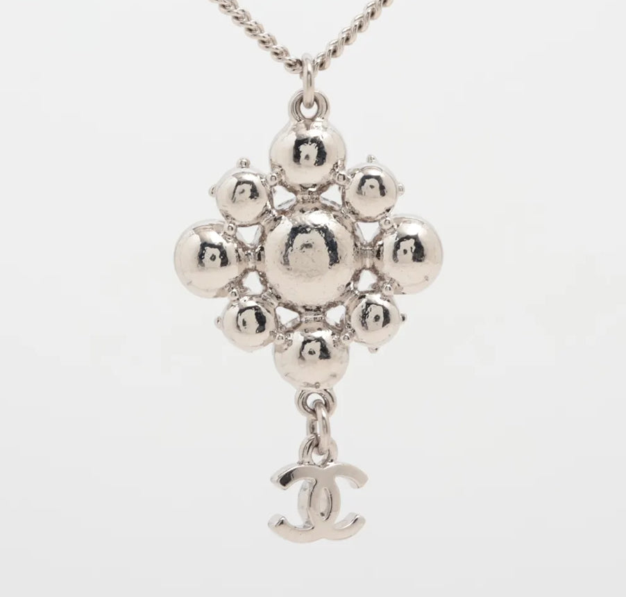 Chanel 2010 CC Rhinestone Pendant Necklace