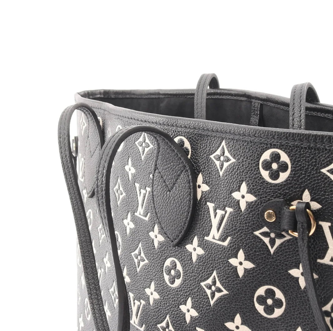 Louis Vuitton Neverfull MM Empriente Leather Black/White/Pink