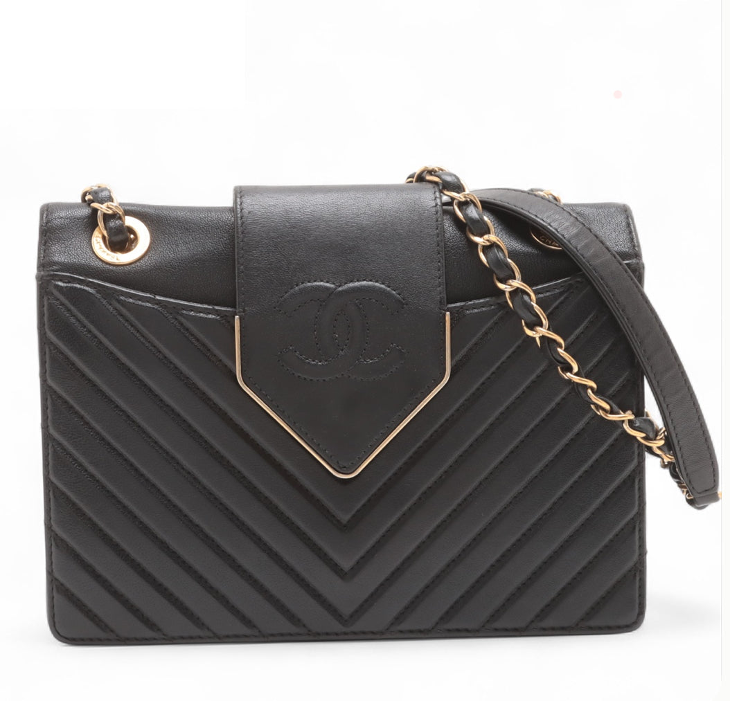 Chanel Collar and Tie Flap Black