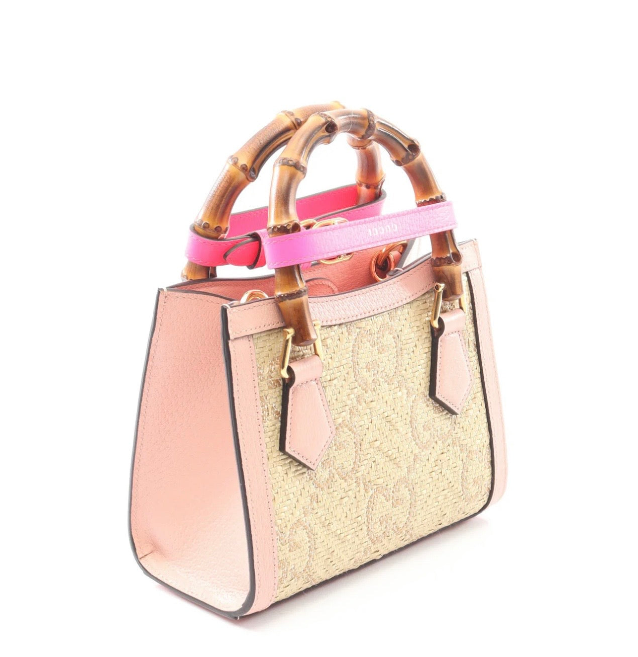 Gucci Diana Raffia tote