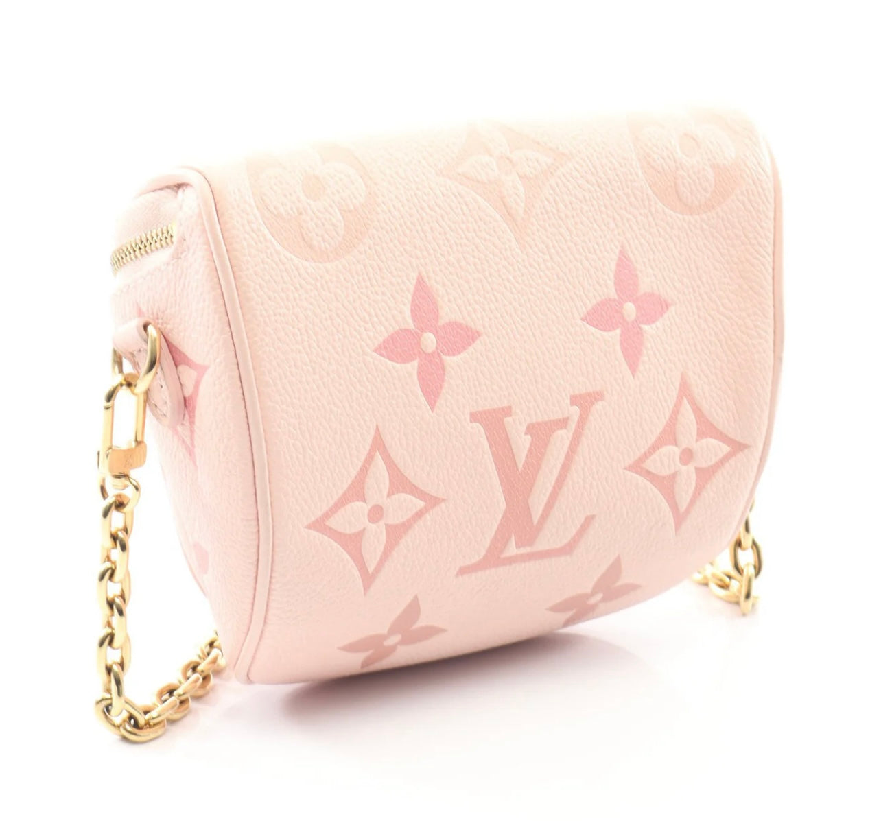Louis Vuitton Monogram Empreinte Giant Mini Bumbag gradient pink