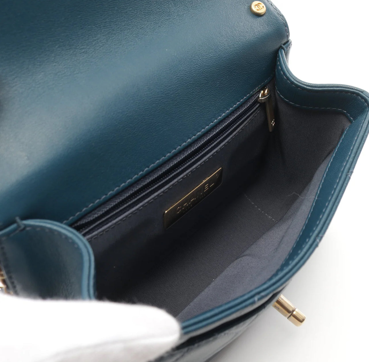 Chanel 19 Infinity Chain Top Handle Blue\Green