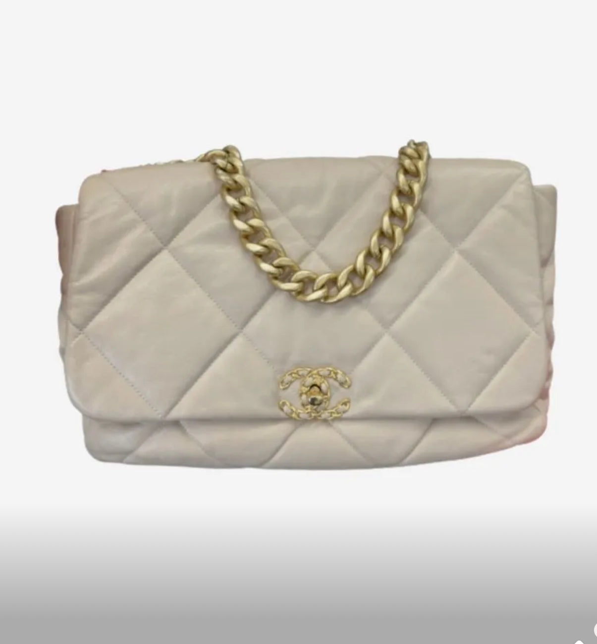 Chanel 19 Maxi Beige