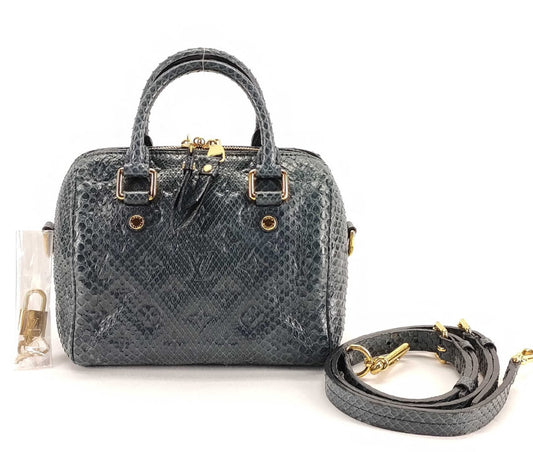 Louis Vuitton Bleu Python Speedy Bandoulière 20